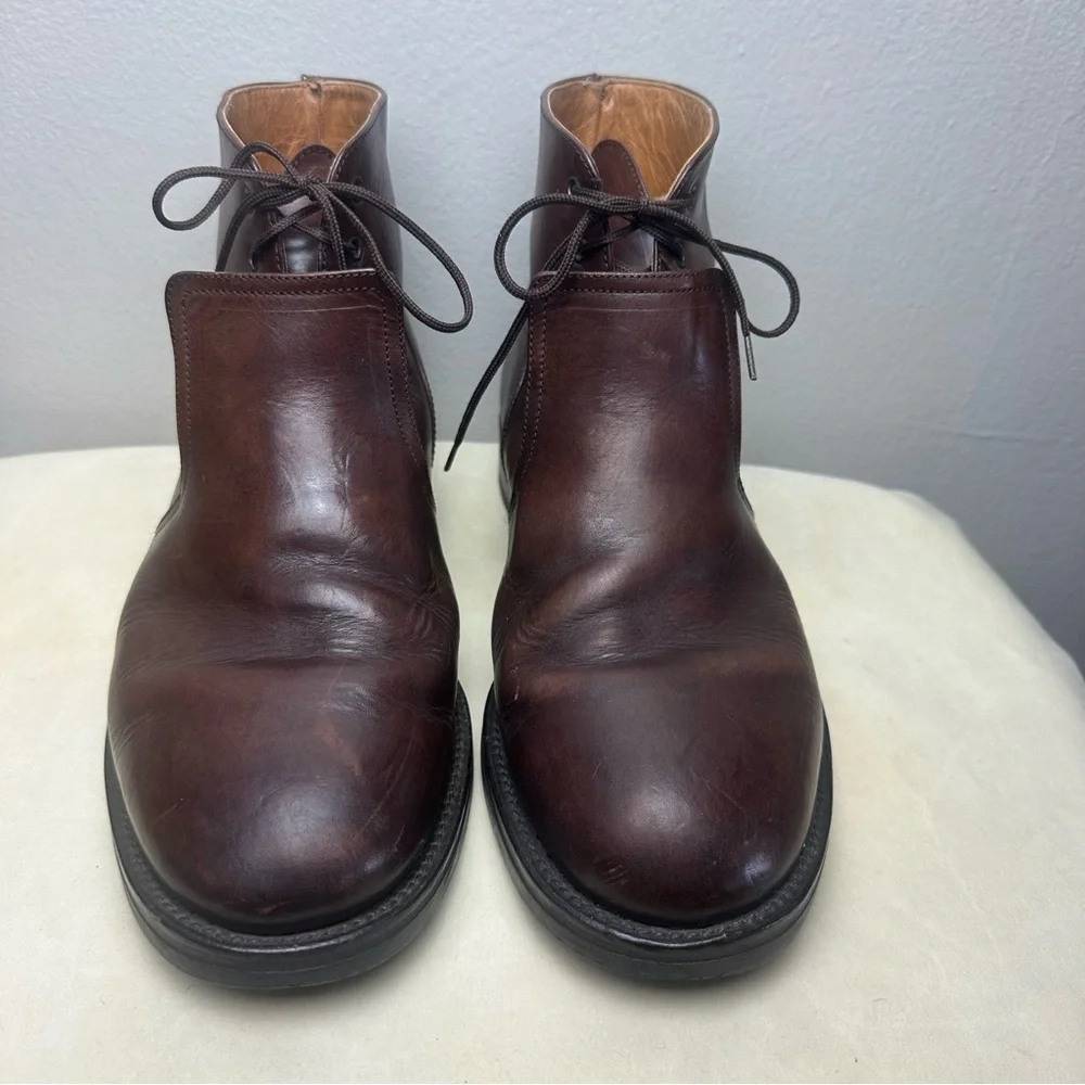 Dres Van Noten Men’s Vintage Brown Italian Leather Chukka Boots Estimated Sz 13